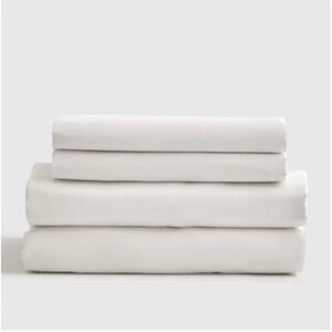 QUINCE Luxury Organic Sateen Sheet Set King White 6926
